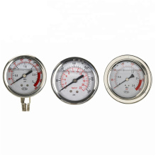 Factory price Stainless Steel liquid water filled pressure gauge meter 20bar 2.5INCH